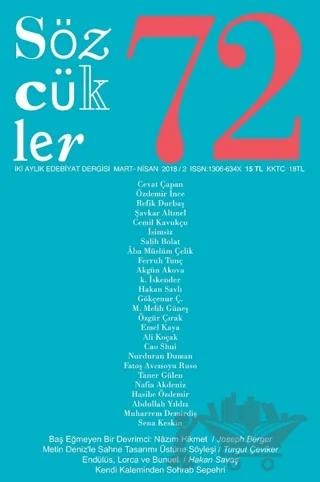 Sözcükler Dergisi Sayı: 72 Mart - Nisan 2018