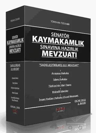 2022 Senatör Kaymakamlık Sınavına Hazırlık Mevzuatı