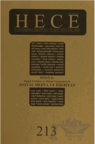 Hece Aylık Edebiyat Dergisi Sayı: 213 Eylül 2014