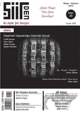 Şiirden İki Aylık Şiir Dergisi Sayı: 29