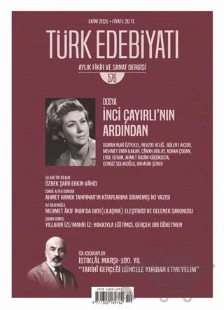 Türk Edebiyatı Dergisi Sayı: 576 Ekim 2021