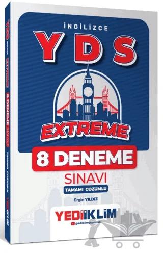 YDS İngilizce Extreme Tamamı Çözümlü 8 Deneme Sınavı – Ergin Yıldız – Yediiklim Yayınları kitap kapağı