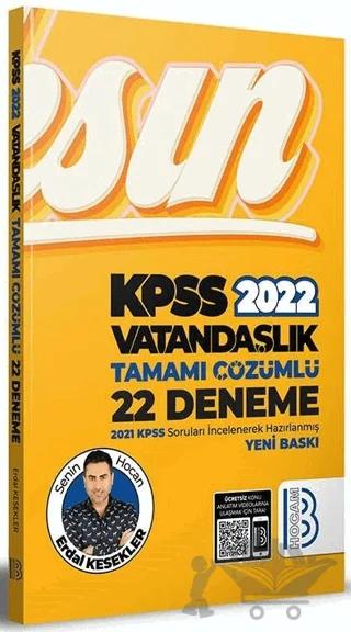KPSS Vatandaşlık 22 Deneme Çözümlü