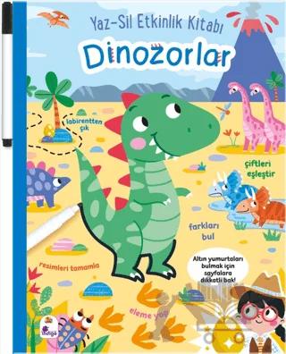 Yaz-Sil Etkinlik Kitabı – Dinozorlar (Kalemli)