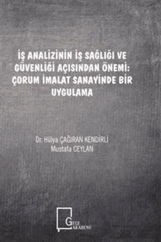 İş Analizinin İş Sağlığı ve Güvenliği Açısından Önemi: Çorum İmalat Sanayinde Bir Uygulama