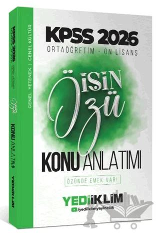 2026 KPSS Ortaöğretim-Önlisans İşin Özü Tek Kitap Tamamı Renkli Konu Anlatımı