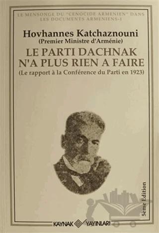 Le Parti Dachnak Na Plus Rien a Faire