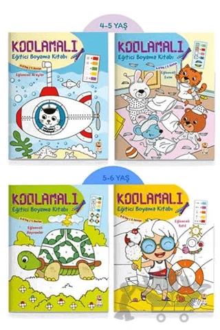 Kodlamalı Eğitici Boyama Kitabı 4-6 Yaş (4 Kitap Takım)