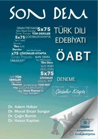 ÖABT Türk Dili ve Edebiyatı Son Dem 5 Deneme Çözümlü