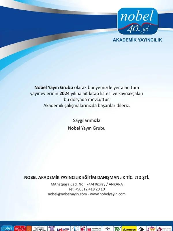 2024 - NOBEL YAYIN GRUBU - AKADEMİK KAYNAKÇA