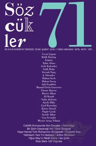 Sözcükler Dergisi Sayı: 71 Ocak - Şubat 2018
