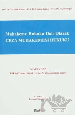 Muhakeme Hukuku Dalı Olarak Ceza Muhakemesi Hukuku - İkinci Kitap