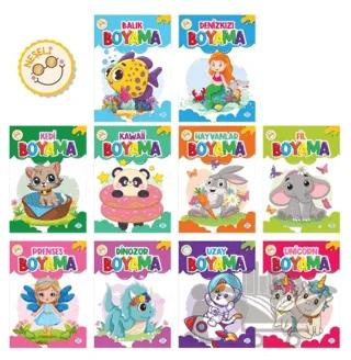 Neşeli Boyama Seti (10 Kitap)