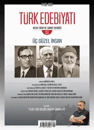Türk Edebiyatı Dergisi Sayı: 551 Eylül 2019