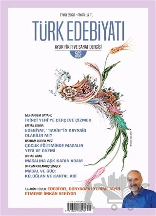 Türk Edebiyatı Dergisi Sayı: 563 Eylül 2020