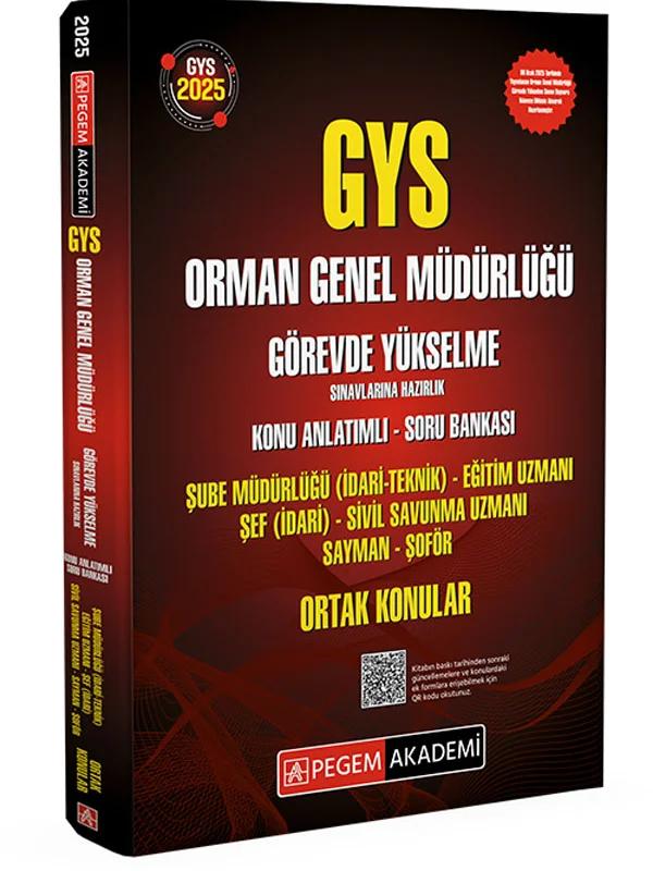 2025 GYS Orman Genel Müdürlüğü Görevde Yükselme Sınavlarına Hazırlık Konu Anlatımlı Soru Bankası - ORTAK KONULAR