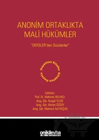 Anonim Ortaklıkta Mali Hükümler