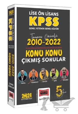 Yargı Yayınları 2024 KPSS Lise Ön Lisans Genel Yetenek Genel Kültür 2010-2022 Tamamı Çözümlü Konu Konu Çıkmış Sorular – Kolektif – Yargı Yayınevi kitap kapağı