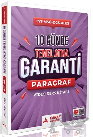 10 Günde Temel Atma Garanti Paragraf Video Ders Kitabı – Kolektif – Paraf Akademi kitap kapağı