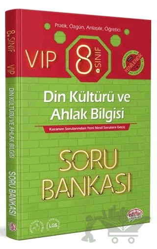 8. Sınıf VIP Din Kültürü ve Ahlak Bilgisi Soru Bankası – Kolektif – Editör Yayınevi kitap kapağı