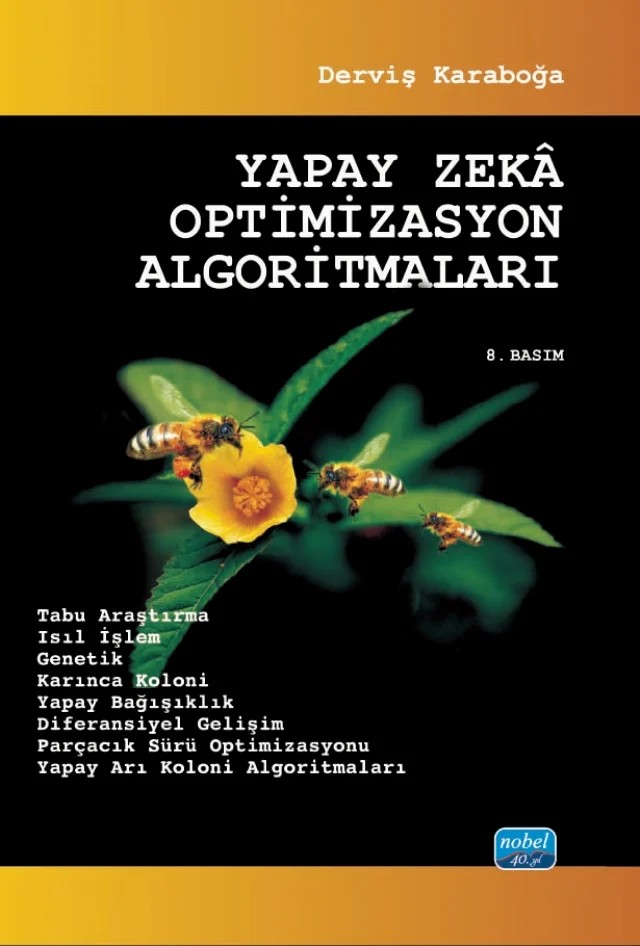 Yapay Zeka Optimizasyon Algoritmaları – Derviş Karaboğa – Nobel Akademik Yayıncılık kitap kapağı