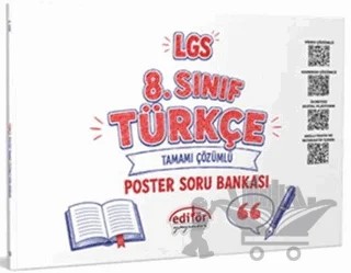 8. Sınıf LGS Türkçe Poster Soru Bankası – Kolektif – Editör Yayınevi kitap kapağı