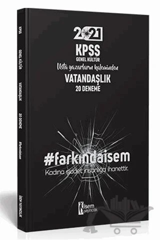 2021 KPSS Genel Kültür Vatandaşlık - 20 Deneme – Kolektif – İSEM Yayıncılık kitap kapağı