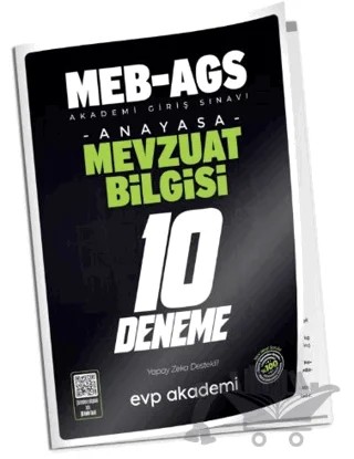 MEB-AGS Mevzuat Bilgisi 10 Deneme Çözümlü – Kollektif – EVP Akademi kitap kapağı