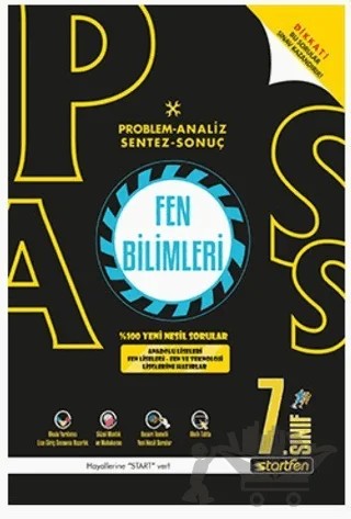 7. Sınıf Fen Bilimleri PASS Soru Bankası – Kolektif – Startfen Yayınları kitap kapağı