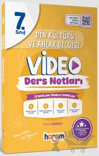 7. Sınıf Din Kültürü ve Ahlak Bilgisi Video Ders Notları (Maarif Model) – Burhan Karakışla – Hocam Anlatır kitap kapağı