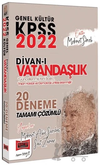 2022 KPSS Genel Kültür Divanı Vatandaşlık Tamamı Çözümlü 20 Deneme – Sait Zaman, Mehmet Akif Sarıbaş – Yargı Yayınevi kitap kapağı