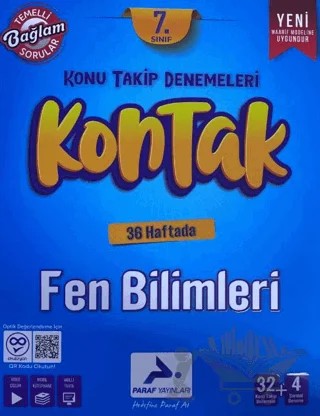 7. Sınıf Kontak Fen Bilimleri Deneme – Kolektif – Paraf Yayınları kitap kapağı