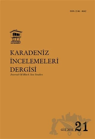 Karadeniz İncelemeleri Dergisi Sayı: 21 Güz 2016 – Serander Yayınları kitap kapağı