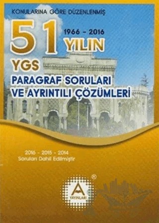 YGS 51 Yılın Paragraf Soruları ve Ayrıntılı Çözümleri – Kolektif – A Yayınları kitap kapağı