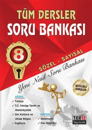 8. Sınıf Tüm Dersler Soru Bankası – Kolektif – Tekiz Yayıncılık kitap kapağı
