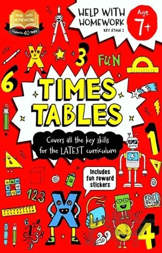 Help With Homework: Times Tables 7+ – Kollektif – Autumn Publishing kitap kapağı