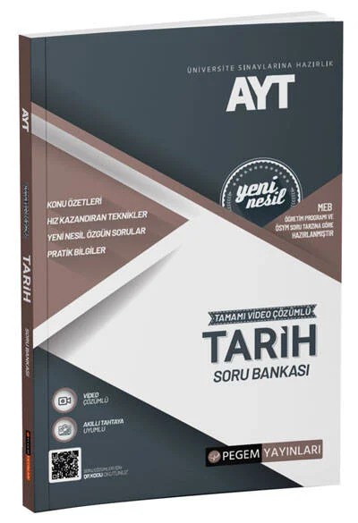 AYT Tarih Soru Bankası – Komisyon – Pegem Akademi Yayıncılık kitap kapağı