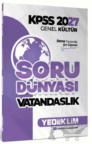 2027 KPSS Genel Kültür Vatandaşlık Soru Dünyası – Kolektif – Yediiklim Yayınları kitap kapağı