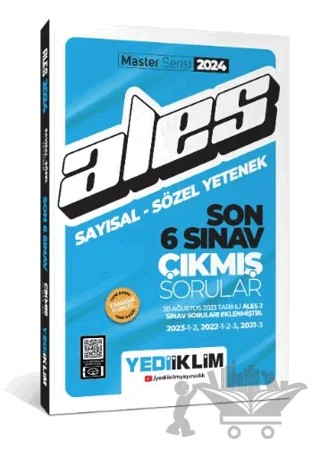 2024 ALES Sayısal - Sözel Yetenek Son 6 Sınav Çıkmış Sorular – Kolektif – Yediiklim Yayınları kitap kapağı