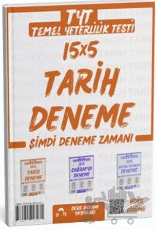 2025 TYT Tarih 15 Deneme Tamamı Video Çözümlü – Kollektif – Ders Ortamı Yayınları kitap kapağı