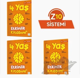 4 Yaş Etkinlik Kitabım Seti (Z10 Sistemi) – Kolektif – Yükselen Zeka Yayınları kitap kapağı