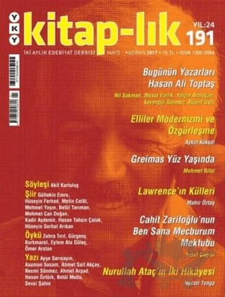 Kitap-lık Sayı: 191 İki Aylık Edebiyat Dergisi Mayıs - Haziran 2017 – Yapı Kredi Yayınları kitap kapağı