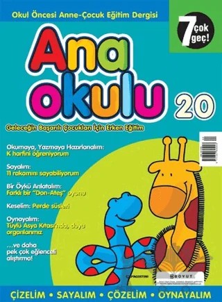 Anaokulu Sayı: 20 Anne-Çocuk Eğitim Dergisi – Boyut Yayın Grubu kitap kapağı