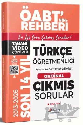 2027 MEB-AGS ÖABT Türkçe Öğretmenliği Son 14 Yıl Orijinal Video Çözümlü Çıkmış Sorular – Umut Tetik – Dizgi Kitap kitap kapağı