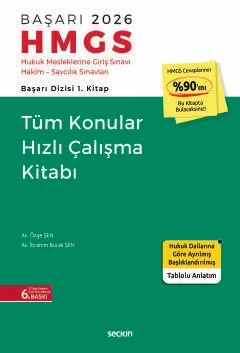 BAŞARI – HMGS Tüm Konular Hızlı Çalışma Kitabı Başarı Dizisi 1. Kitap – Özge Şen, İbrahim Burak Şen – Seçkin Yayıncılık kitap kapağı