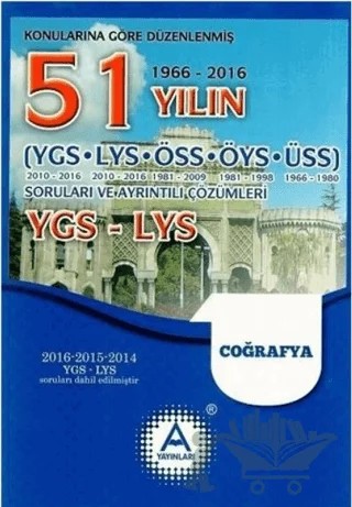 YGS-LYS Coğrafya 51 Yılın Soruları ve Ayrıntılı Çözümleri – Kolektif – A Yayınları kitap kapağı