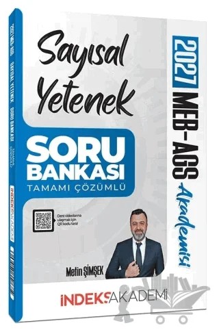 2027 MEB-AGS Akademisi Sayısal Yetenek Soru Bankası Çözümlü – Metin Şimşek – İndeks Akademi Yayıncılık kitap kapağı