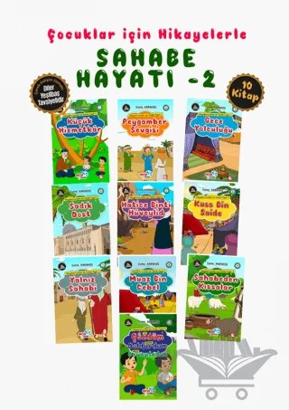 Hikayelerle Çocuklar İçin Sahabe Hayatı 2 Set (10 Kitap Takım) – Cuma Karakoç – Aksa Çocuk kitap kapağı