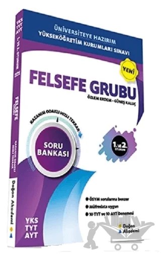 YKS TYT AYT Felsefe Grubu Soru Bankası Kazanım Odaklı Hızlı Tekrar – Güneş Kaluç, Özlem Erdem – Doğan Akademi kitap kapağı