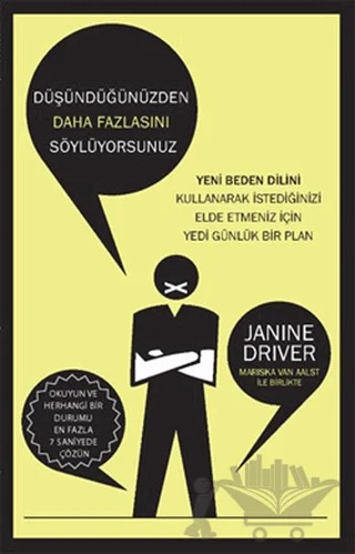Düşündüğünüzden Daha Fazlasını Söylüyorsunuz – Janine Driver – Butik Yayınları kitap kapağı